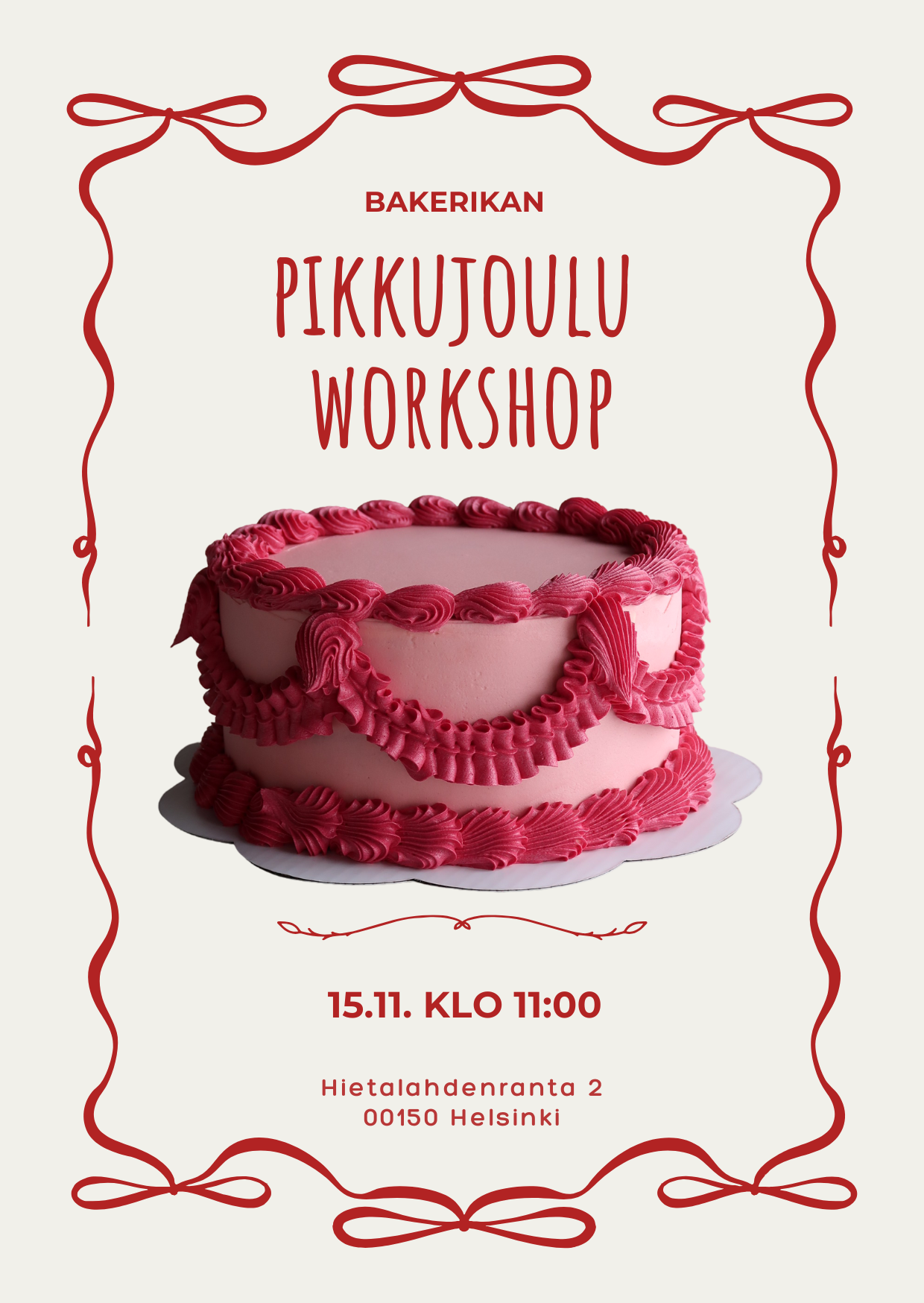 Pikkujoulu vintagekakku-workshop 15.11. klo 11