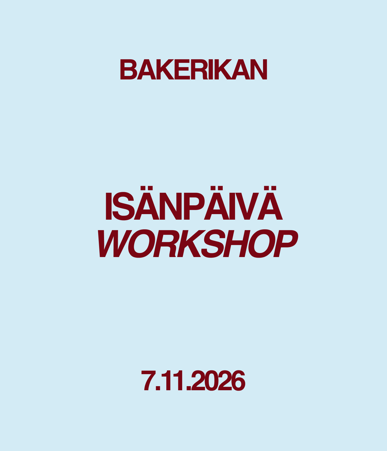 Isänpäivä workshop 7.11.2026